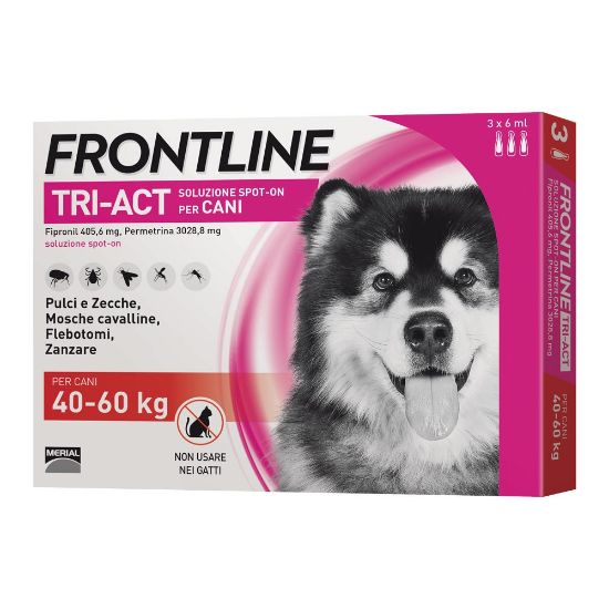 FRONTLINE TRIACT 40-60 kg - 3 PIPETTE ANTIPARASSITARIO