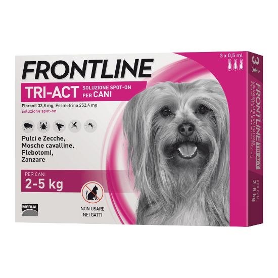 FRONTLINE TRIACT 2 -5 kg - 3 PIPETTE ANTIPARASSITARIO 