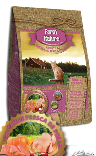 Immagine di OUTLET FINE SERIE FARM NATURE GATTO ADULTI STERILIZZATI POLLO con MELA e ZUCCA 2 kg 