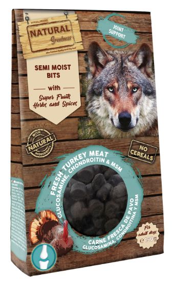 SNACK ARTIGIANALE MORBIDI BITES - JOINT SUPPORT ARTICOLAZIONI CANI 150 gr NATURAL GREATNESS