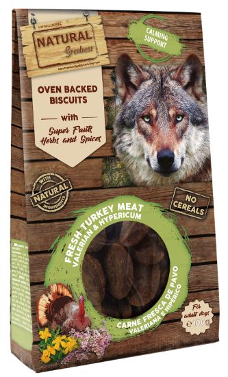 SNACK ARTIGIANALE BISCOTTI PER CANI ESSICCATI- CALMANTE SUPPORT 100 gr NATURAL GREATNESS