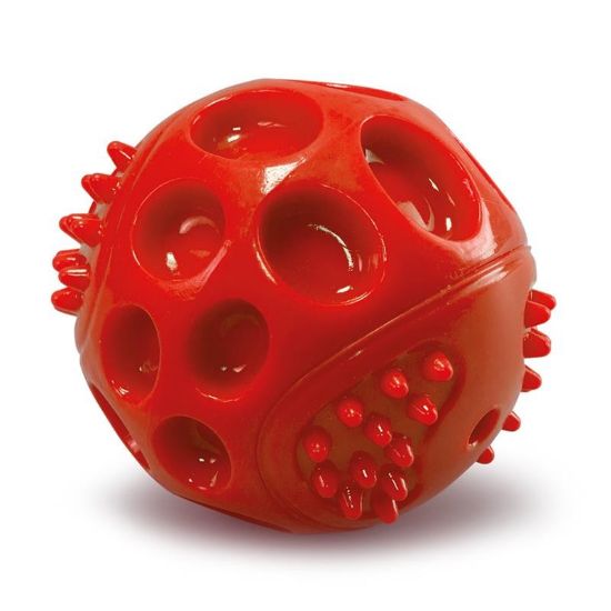 GIOCO PALLA GOMMA ROSSA RESISTENTE 8 cm 