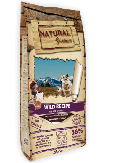 Immagine di NATURAL GREATNESS WILD RECIPE 15 KG  ADULTO /JUNIOR ANATRA TACCHINO POLLO CONIGLIO