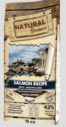 Immagine di OUTLET DANNEGGIATO NATURAL GREATNESS SENSITIVE SALMONE PATATE 15 kg ADULTO TAGLIE MEDIOGRANDI PROFESSIONAL SIZE 