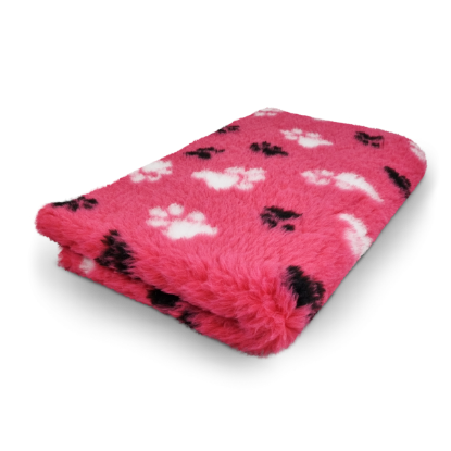 Tappeto VET BED FUCSIA CON ZAMPE BIANCHE E NERE  tg. M 100 X 75 cm