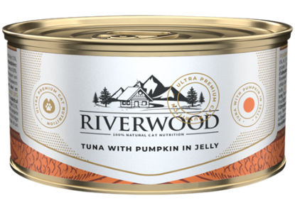 RIVERWOOD CAVIAR  UMIDO GATTO TONNO E ZUCCA 85 GR.