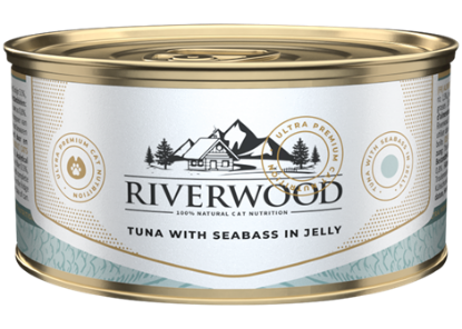 RIVERWOOD CAVIAR  UMIDO GATTO TONNO E BRANZINO 85 GR. 