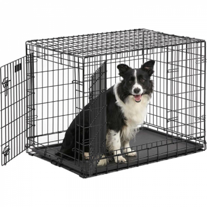 KENNEL DOPPIA PORTA - ACCIAIO TG XL ( 107 x 69 x 76 CM ) 