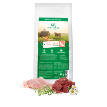 MULLER'S NATURHOF POLLO E MANZO ADULTO 15 KG PRESSATO A FREDDO GRAIN FREE
