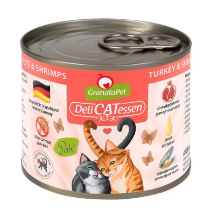 GRANATAPET GATTO UMIDO DELICATESSEN TACCHINO e GAMBERETTI 200 gr.