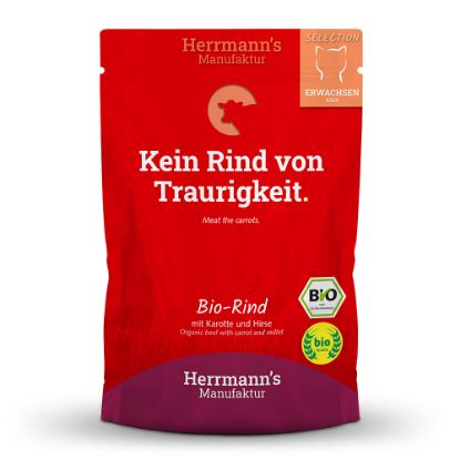 100 GR . HERRMANN'S BIO MANZO carote UMIDO GATTO  COMPLETO 