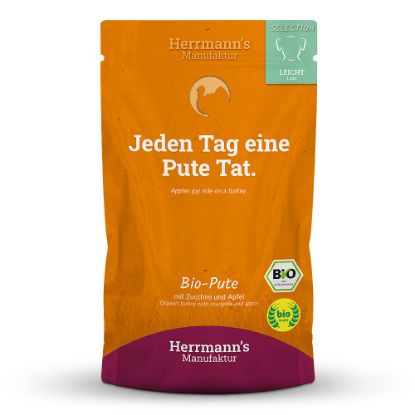 150 GR . HERRMANN'S BIO TACCHINO LIGHT con zucchine UMIDO CANE COMPLETO