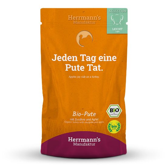 150 GR . HERRMANN'S BIO TACCHINO LIGHT con zucchine UMIDO CANE COMPLETO