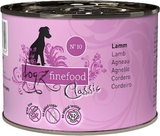 DOGZ FINEFOOD AGNELLO  N.10 UMIDO CANE COMPLETO 200 GR. LATTINA