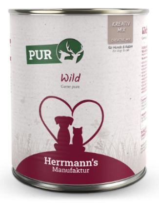 HERRMANN'S KREATIV MIX SELVAGGINA PURA UMIDO CANE - GATTO COMPLETO 800G