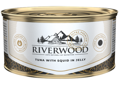 RIVERWOOD CAVIAR  UMIDO GATTO TONNO E CALAMARO 85 GR. 