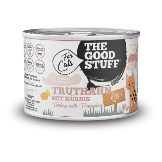 THE GOODSTUFF TACCHINO E ZUCCA 200 GR.  UMIDO GATTO  COMPLETO LATTINA 