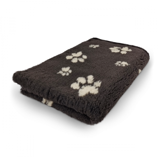 Tappeto VETBED MARRONE SCURO CON ZAMPE BEIGE tg. L 150 X 100 cm antiscivolo cani gatti 