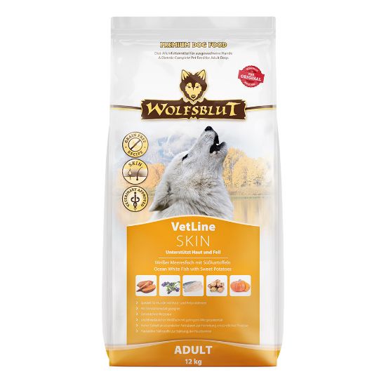 WOLFSBLUT VETLINE SKIN & COAT  12 Kg  GRAIN FREE per CANI CON PROBLEMI DERMATOLOGICI