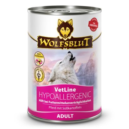 WOLFSBLUT UMIDO CANE VETLINE HYPOALLERGENIC CAVALLO 395 GR 