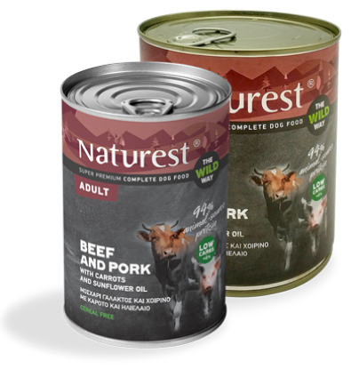 NATUREST  MANZO MAIALE  400 gr UMIDO CANE GRAIN FREE