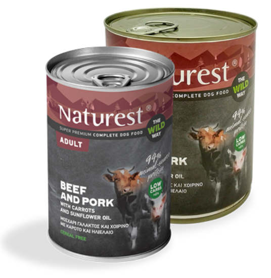 NATUREST  MANZO MAIALE  400 gr UMIDO CANE GRAIN FREE