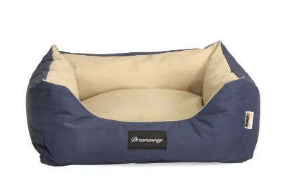 Immagine di SALDI  DIVANETTO CUSCINO Mod. DREAMAWAY BOSTON  80 X 67 X 22 Cm  SOFA BLU e BEIGE 