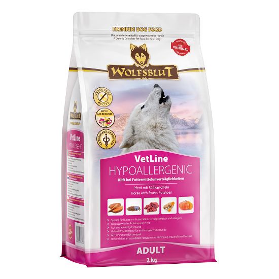 WOLFSBLUT VETLINE HYPOALLERGENIC CAVALLO 2 Kg  GRAIN FREE per CANI SENSIBILI