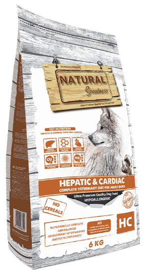 NATURAL GREATNESS VET DIET HEPATIC CARDIAC CANE 2 Kg GRAIN FREE 