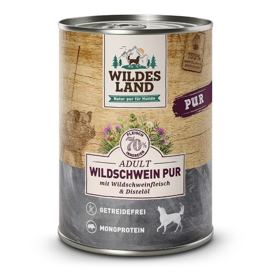 WILDES LAND  CINGHIALE PUR 400 gr UMIDO CANE Completo