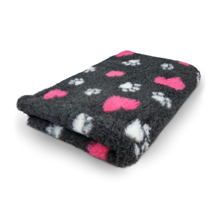 150 X 100 cm Tappeto VETBED ANTRACITE E FUCSIA tg. L antiscivolo