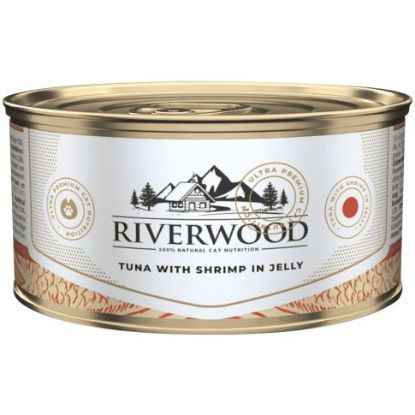RIVERWOOD CAVIAR  UMIDO GATTO TONNO E GAMBERETTI 85 GR.