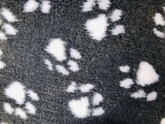 Tappeto VET BED GRIGIO CON ZAMPE NERE tg. M 100 X 75 cm antiscivolo cani gatti  