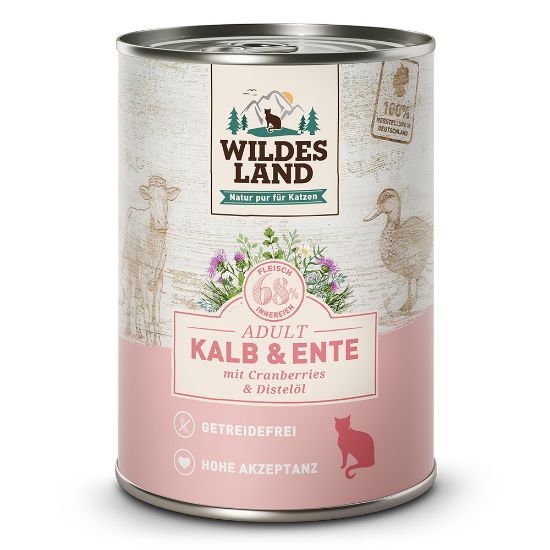 WILDES LAND VITELLO ANATRA 400 GR UMIDO COMPLETO GATTO 