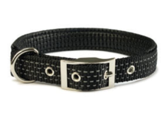 Immagine di COLLARE Nylon MORBIDO NERO 1,5 CM x 38 cm (da 31 a 38 cm di dimensione collo) 